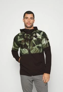 Nike Performance CAMO - Zip-up Sweatshirt - Velvet Brown/black/(coconut Milk)