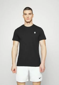 Nike Performance COURT - Basic T-shirt - Black/washed Teal