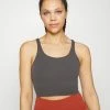 Nike Performance THE YOGA LUXE CROP TANK - Top - Medium Ash/particle Grey