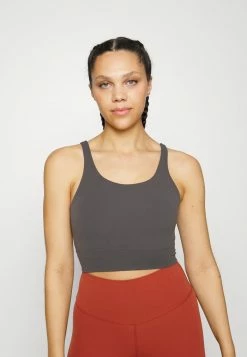 Nike Performance THE YOGA LUXE CROP TANK - Top - Medium Ash/particle Grey