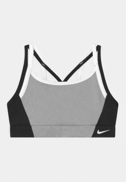 Nike Performance INDY BRA - Sports Bra - Smoke Grey/black/white
