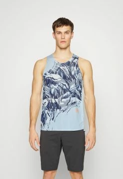 Nike Performance TRAIL RISE TANK - Top - Celestine Blue/orange Trance