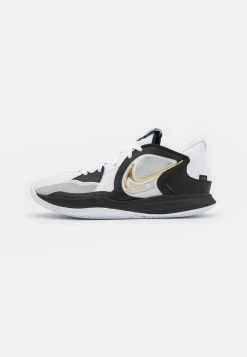 Nike Performance KYRIE LOW 5 - Basketball Shoes - White/metallic Gold/black