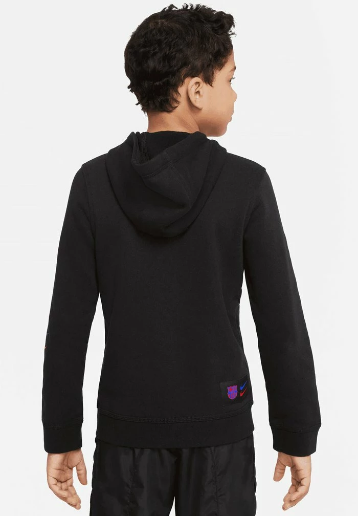 Nike Performance FC BARCELONA - Zip-up Sweatshirt - Black/black/signal Blue 3 Nike Performance FC BARCELONA - Zip-up Sweatshirt - Black/black/signal Blue - Image 3