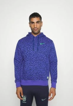 Nike Performance BRASIL CBF CLUB HOODIE - Zip-up Sweatshirt - Lapis/coastal Blue/green Spark