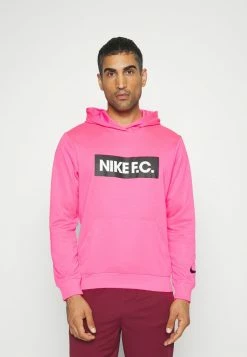 Nike Performance FC LIBERO HOODIE - Hoodie - Hyper Pink/white/black