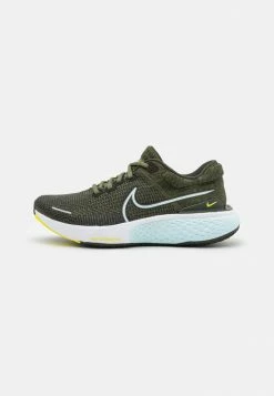 Nike Performance ZOOMX INVINCIBLE RUN FK 2 - Neutral Running Shoes - Rough Green/glacier Blue/sequoia/white/yellow Strike/black