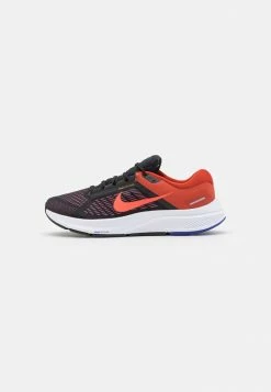 Nike Performance AIR ZOOM STRUCTURE 24 - Stabilty Running Shoes - Black/bright Crimson/cinnabar/concord/light Thistle/yellow Ochre
