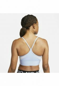 Nike Performance INDY BRA - Medium Support Sports Bra - Royal Tint Football Grey White -Nike Performance store 1f23a37e559f4e21a7bb487615397bcf