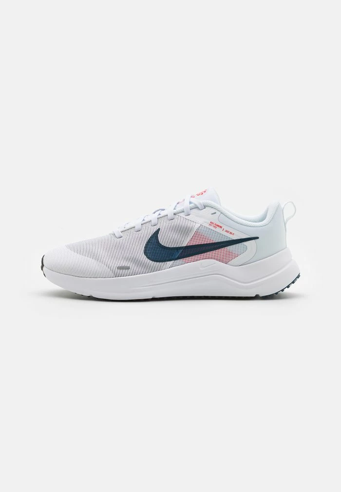 Nike Performance DOWNSHIFTER 12 - Neutral Running Shoes - White/valerian Blue/light Crimson/black/barely Green 1 Nike Performance DOWNSHIFTER 12 - Neutral Running Shoes - White/valerian Blue/light Crimson/black/barely Green