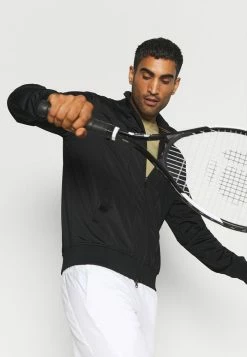 Nike Performance COURT HERITAGE JACKET - Fleece Jacket - Black -Nike Performance store 20205f6cdf3c440ca03d1f0622bf8100