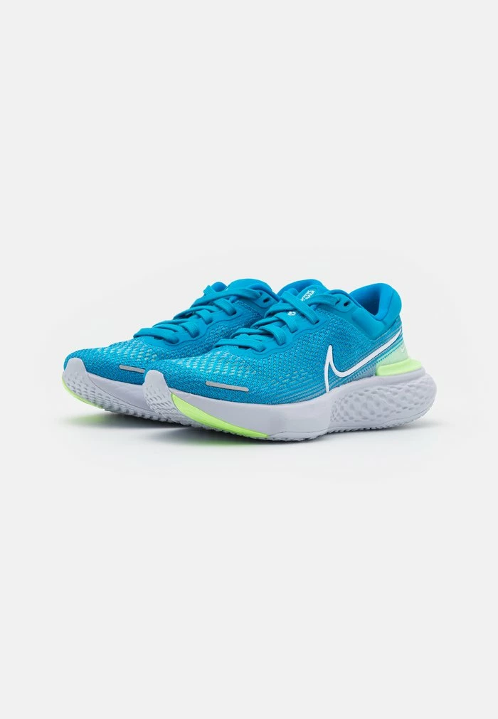 Nike Performance ZOOMX INVINCIBLE RUN - Neutral Running Shoes - Blue Orbit/white/lime Glow/football Grey 2 Nike Performance ZOOMX INVINCIBLE RUN - Neutral Running Shoes - Blue Orbit/white/lime Glow/football Grey - Image 2