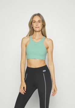 Nike Performance ALATE CURVE BRA - Medium Support Sports Bra - Enamel Green/grey Fog
