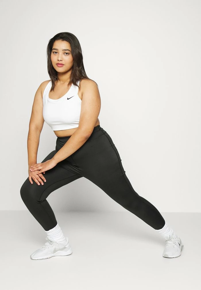 Nike Performance BRA NON PAD - Medium Support Sports Bra - White/black 2 Nike Performance BRA NON PAD - Medium Support Sports Bra - White/black - Image 2