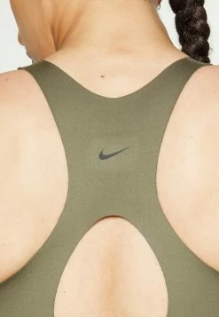 Nike Performance ALPHA ZIP FRONT BRA - High Support Sports Bra - Medium Olive Black /treeline Black -Nike Performance store 230bc33347c947449e01bb9794ec04ce