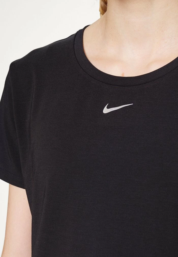 Nike Performance W NK ONE LUXE DF SS STD - Basic T-shirt - Black/silver 5 Nike Performance W NK ONE LUXE DF SS STD - Basic T-shirt - Black/silver - Image 5