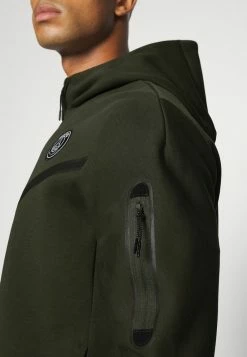 Nike Performance PARIS ST GERMAIN HOODIE - Zip-up Sweatshirt - Cargo Khaki/white -Nike Performance store 248e47d491774add999707e32d833380