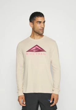 Nike Performance TEE TRAIL - Long Sleeved Top - Sanddrift
