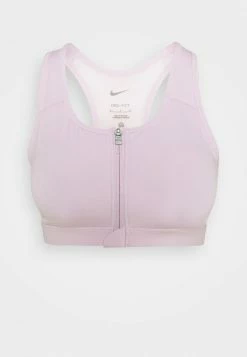 Nike Performance ZIP FRONT BRA - Medium Support Sports Bra - Regal Pink/white -Nike Performance store 266ce3f53f974a84a50cb12fe3b76030