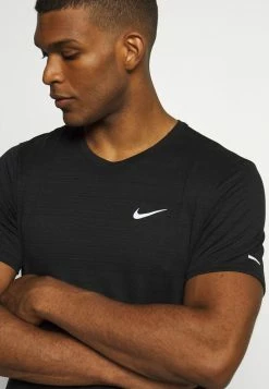 Nike Performance MILER - Sports T-shirt - Black/silver -Nike Performance store 277f54dc20ac4c2198984cebd8de27e4