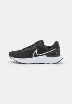 Nike Performance REACT MILER 3 - Neutral Running Shoes - Black/white/anthracite