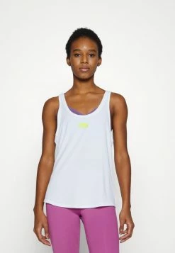 Nike Performance ONE LUXE TANK - Top - White/sanddrift/atomic Green