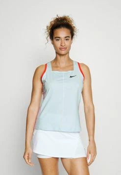 Nike Performance SLAM TANK - Top - Glacier Blue/light Arctic Pink/black