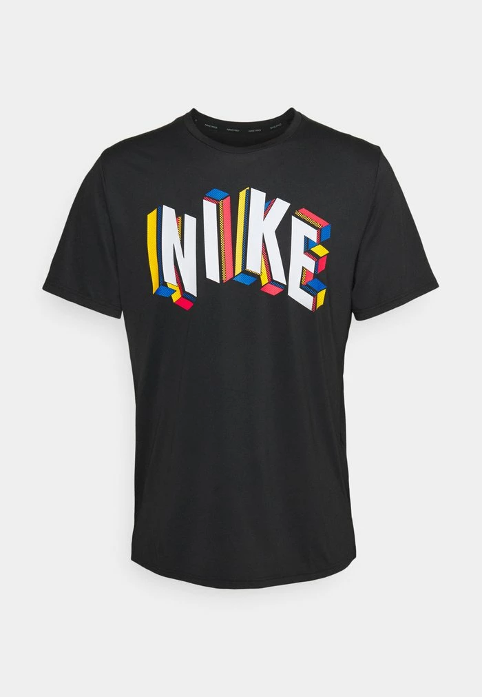 Nike Performance DRY TOP - Sports T-shirt - Black/white 4 Nike Performance DRY TOP - Sports T-shirt - Black/white - Image 4