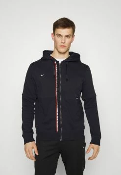 Nike Performance FC TRIBUNA HOODIE - Zip-up Sweatshirt - Black/habanero Red/white