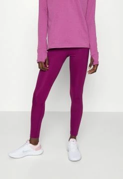 Nike Performance EPIC FAST - Leggings - Sangria/silver