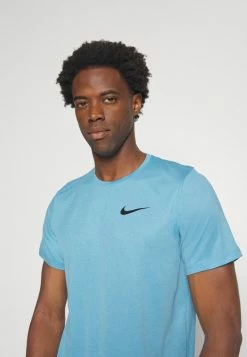 Nike Performance DRY - Sports T-shirt - Light Photo Blue/blue Chill Heather/black -Nike Performance store 2db16afea06b407ca35c58237d4c0de2