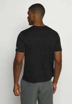 Nike Performance MILER - Sports T-shirt - Black/silver -Nike Performance store 2df3b097edab4154bb8090dc78387b16