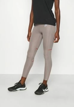 Nike Performance AIR - Leggings - Moon Fossil/chile Red/silver