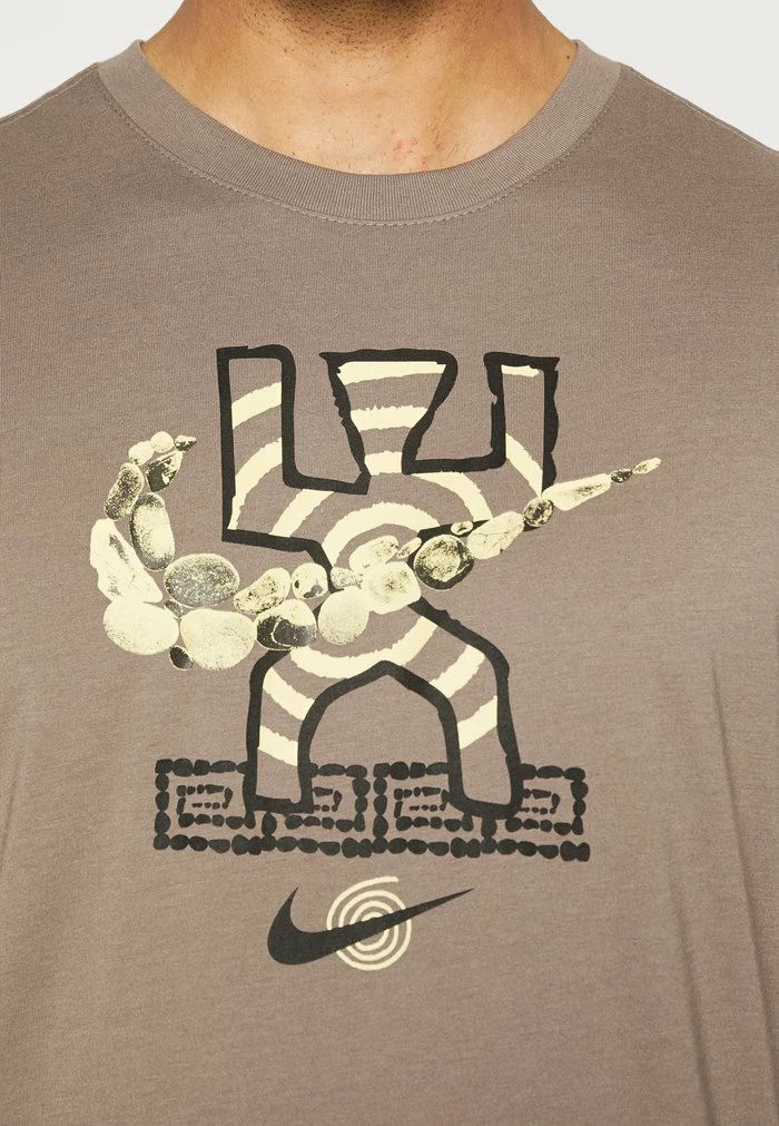 Nike Performance TEE - Sports T-shirt - Olive Grey 5 Nike Performance TEE - Sports T-shirt - Olive Grey - Image 5