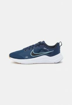 Nike Performance DOWNSHIFTER 12 - Neutral Running Shoes - Midnight Navy/worn Blue/dark Obsidian/pure Platinum/gum Light Brown