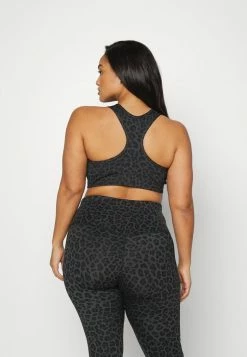 Nike Performance BRA PLUS - Medium Support Sports Bra - Dark Smoke Grey/white -Nike Performance store 2ef8c33e9d894a3cabf2e2b7c30ea35f