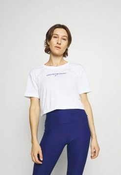 Nike Performance CROP YOGA - Print T-shirt - White