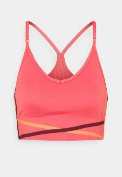 Nike Performance INDY BRA - Light Support Sports Bra - Archaeo Pink/orange Frost/dark Beetroot/white