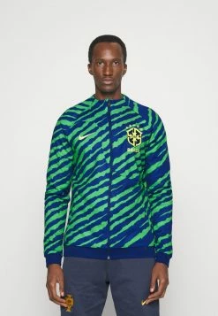 Nike Performance BRASIL CBF ACADEMY PRINT ANTHEM JACKET - National Team Wear - Coastal Blue/dynamic Yellow