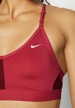 Nike Performance INDY V NECK BRA - Light Support Sports Bra - Canyon Rust/oxen Brown/white -Nike Performance store 35d152f9fc154bf28327313bdca29676