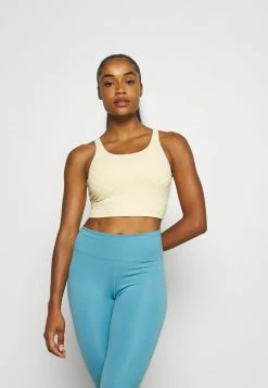 Nike Performance LUXE CROP TANK - Sports T-shirt - Pale Vanilla/coconut Milk