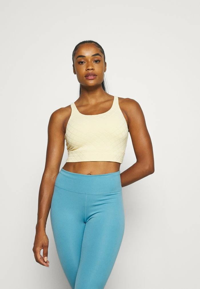 Nike Performance LUXE CROP TANK - Sports T-shirt - Pale Vanilla/coconut Milk 1 Nike Performance LUXE CROP TANK - Sports T-shirt - Pale Vanilla/coconut Milk