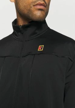 Nike Performance COURT HERITAGE JACKET - Fleece Jacket - Black -Nike Performance store 38fd0e3d4a7d40b4ab3feda85884de5d