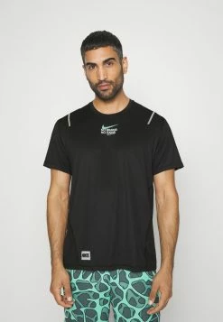 Nike Performance DRY DYE - Sports T-shirt - Black/light Menta