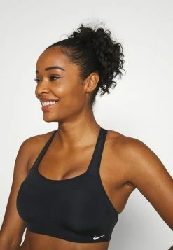 Nike Performance ALPHA BRA - High Support Sports Bra - Black/white -Nike Performance store 3aea60c102554735a806ad4d5401735d