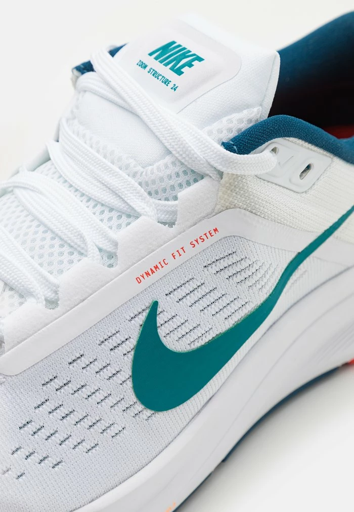 Nike Performance AIR ZOOM STRUCTURE 24 - Stabilty Running Shoes - White/bright Spruce/valerian Blue/light Crimson/peach Cream 6 Nike Performance AIR ZOOM STRUCTURE 24 - Stabilty Running Shoes - White/bright Spruce/valerian Blue/light Crimson/peach Cream - Image 6