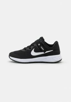 Nike Performance REVOLUTION 6 FLYEASE UNISEX - Neutral Running Shoes - Black/dark Smoke Grey/white