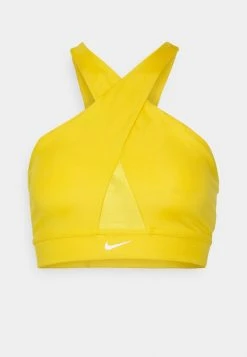 Nike Performance WRAP BRA - Medium Support Sports Bra - Yellow Ochre/yellow Ochre/gold Suede/(white) -Nike Performance store 3c7d625d927242969a2f7066c7beaf08