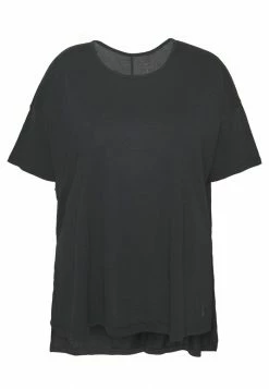 Nike Performance YOGA LAYER PLUS - Basic T-shirt - Black/ Smoke Grey