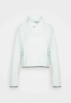 Nike Performance RUN MIDLAYER - Long Sleeved Top - Barely Green/black